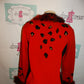 Vintage Berek Red Leopard Feather Sweater Size L