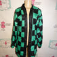 Green/Black Checkered Throw Size L