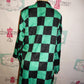 Green/Black Checkered Throw Size L