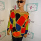 Vintage Spree International Gold Colorful Sweater Size 1x