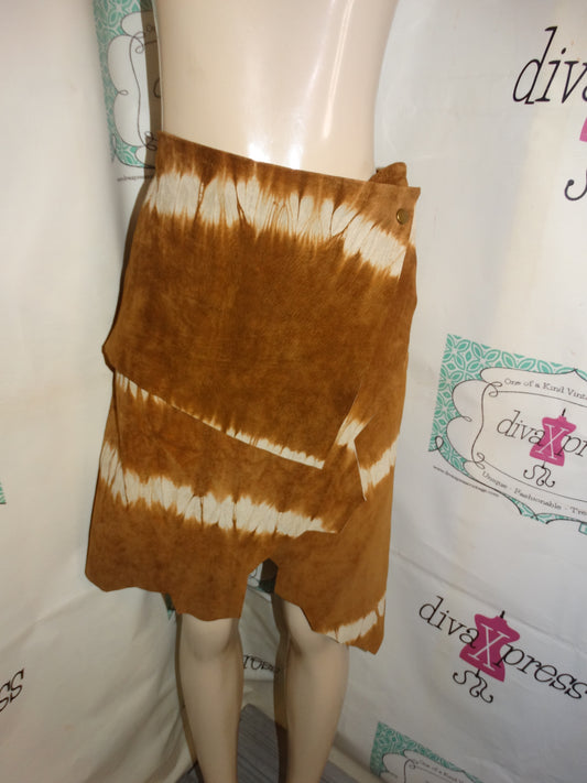 Vintage Lili rose Brown Tie Die Brown Skirt Size L