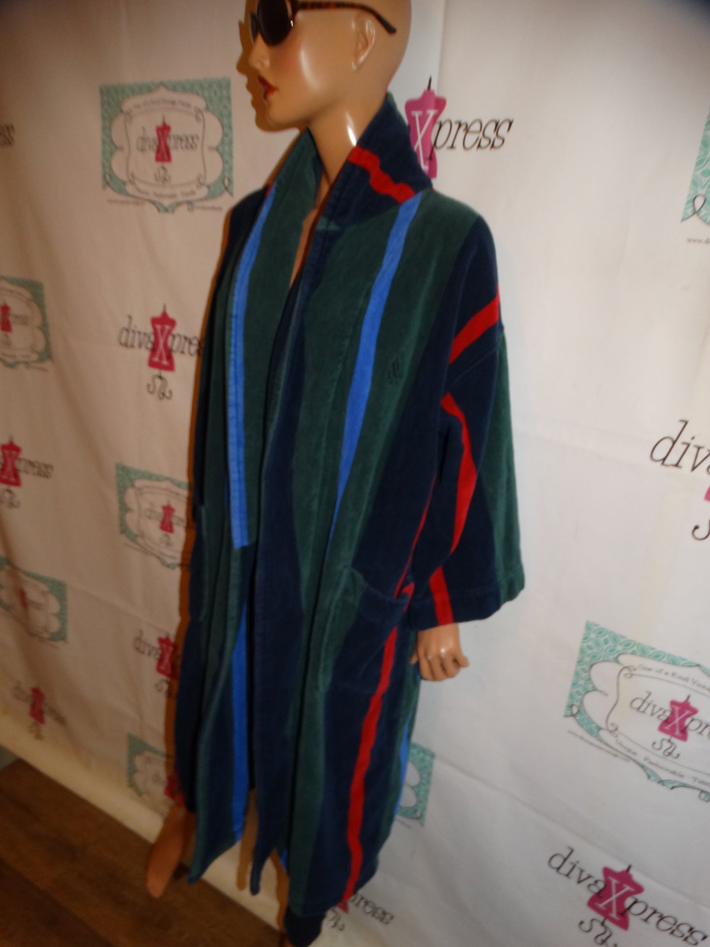 Vintage Nautica Cotton Blue/Red Throw Size 1x