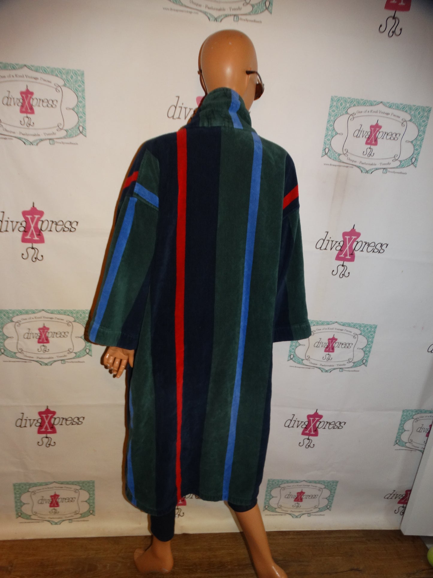Vintage Nautica Cotton Blue/Red Throw Size 1x