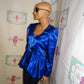 Vintage Tally Blue Peplum Top Size M