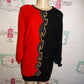 Vintage Jade Black/REd Sweater Dress Size M