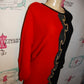 Vintage Jade Black/REd Sweater Dress Size M