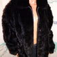 Vintage Ferrara Black Authentic Mink Fur Coat Size 2x