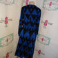 Vintage Jessica LTD Blue/Black Sweater 2 Piece Skirt Set Size L