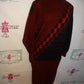 Vintage Plian Jane Red/Black Sweater Dress Size L