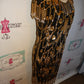 Vintage Black/Gold Sequins Dress Size L