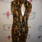 Vintage Black/Gold Sequins Dress Size L