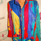 Vintage Santa Fe Creations Suede Colorful Suede Jacket Size XL