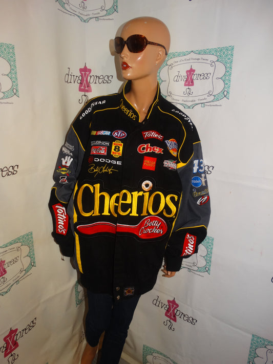 Vintage JH Design Black Cheerioes Black Yellow Coat Size 3x