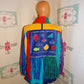 Vintage Santa Fe Creations Suede Colorful Suede Jacket Size XL