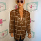 Vintage West Bay Brown/White Blazer Size 2x