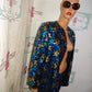 Vintage Sequins Blue/Gold Throw Size L