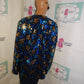 Vintage Sequins Blue/Gold Throw Size L
