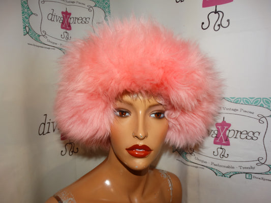 Vintage Pink Fox Head Band