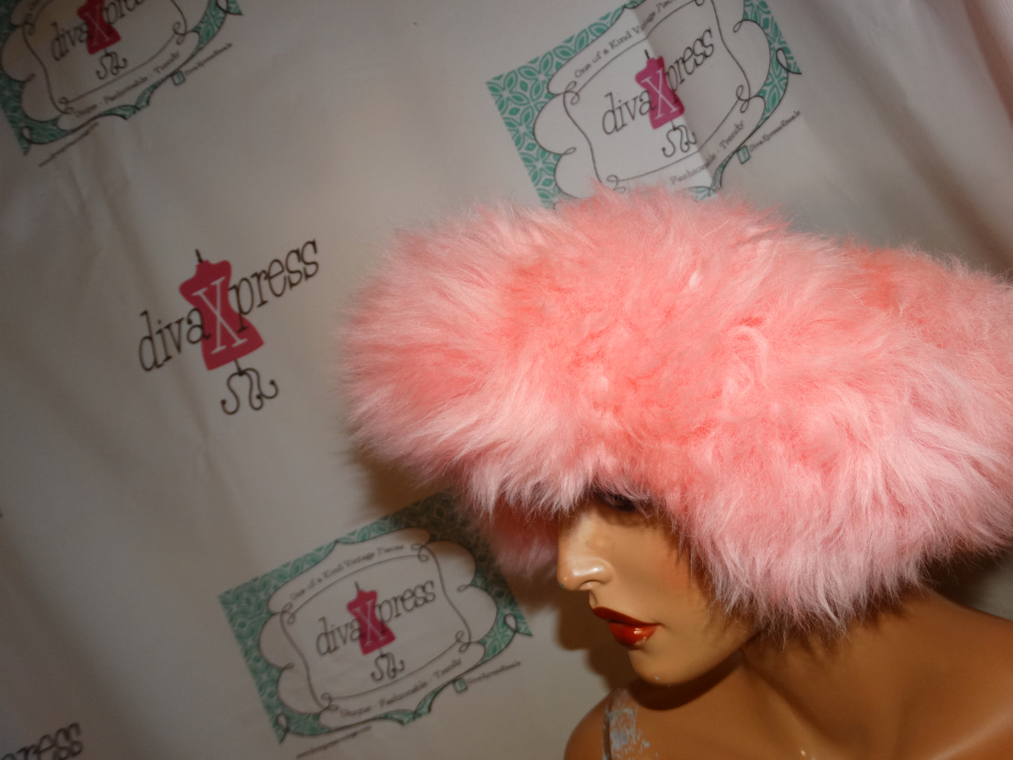 Vintage Pink Fox Head Band