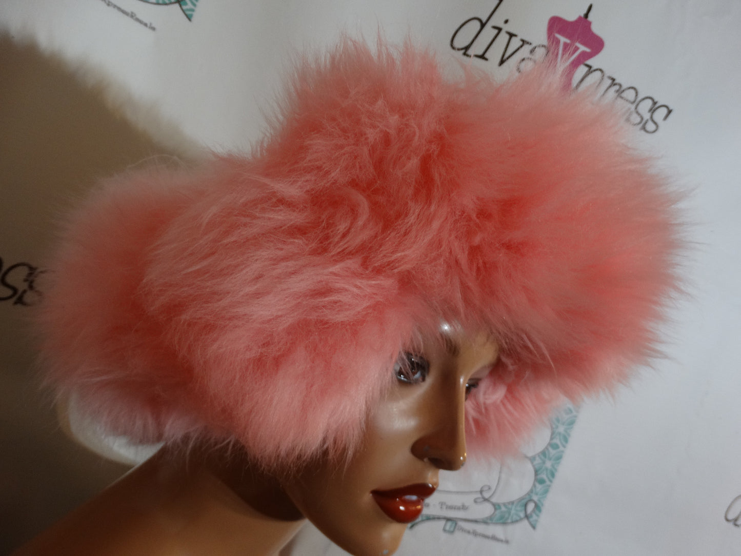 Vintage Pink Fox Head Band