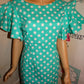 Vintage Sisjuly Green Heavy Sleeve Dress Size M