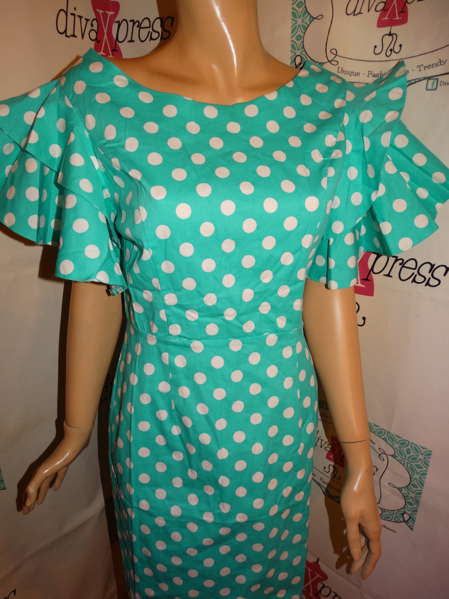 Vintage Sisjuly Green Heavy Sleeve Dress Size M
