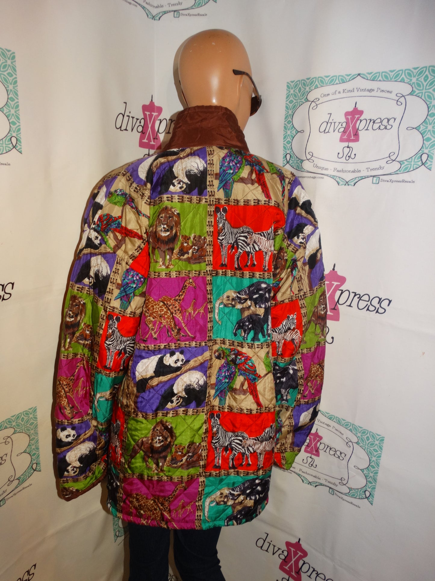 Vintage Murelli Colorful Animal Jacket Size 2x