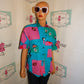 Vintage Rafter Blue/Pink Blouse Size 1x