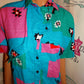 Vintage Rafter Blue/Pink Blouse Size 1x