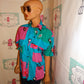 Vintage Rafter Blue/Pink Blouse Size 1x