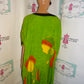 Vintage The African Scene Green Face Top Size 2x