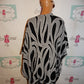 Vintage Gray/Black Poncho One Size Fits All