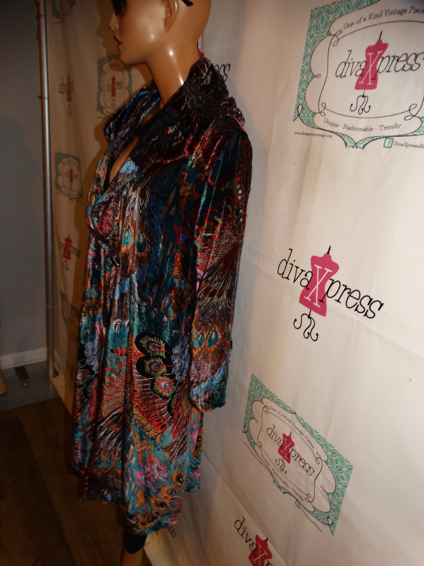 Vintage Anis A Colorful Long Duster Size XL