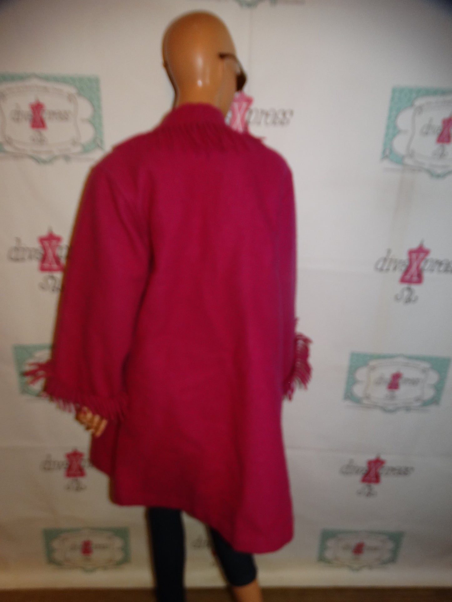 Vintage Neiman Marcus Pink Wool Shingle Coat Size 2x