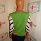 Vintage Jack B Quick Green/White Sweater Top Size S-M