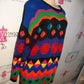 Vintage RAfaella Black Colorful Sweater Size  1x NWT