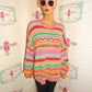 Vintage United Colors OF Benettion Pink Coogi Style Sweater 2x