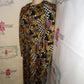 Vintage Lady Carol Black/White Gold Colorful Dress Size 1x