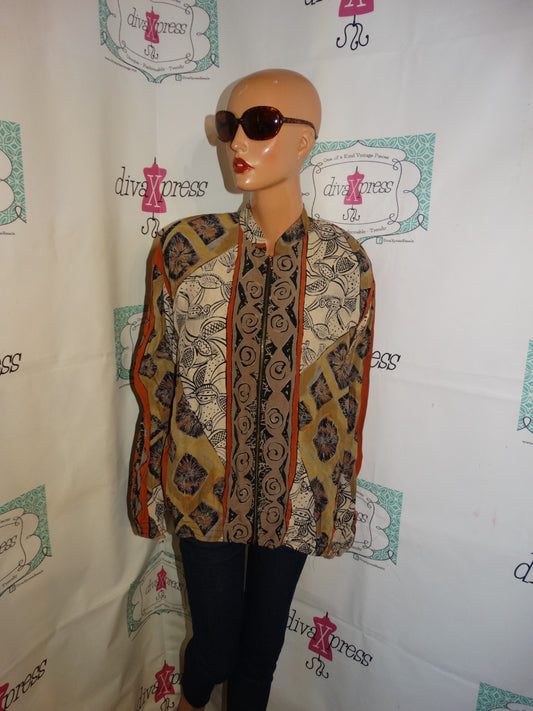 Vintage Kenningston Tan/Green Jacket Size L