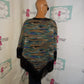 Vintage Tan/Purple Shingle Poncho Size XL-1x