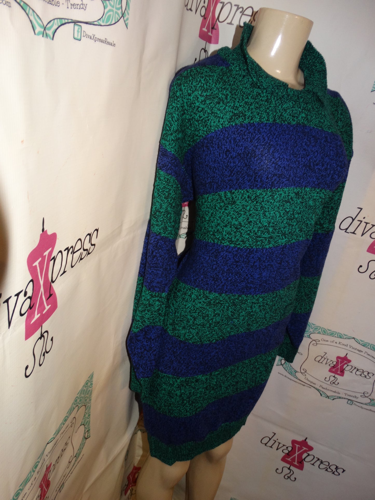 Vintage Wye Oaks Purple/Green Dress Size XL