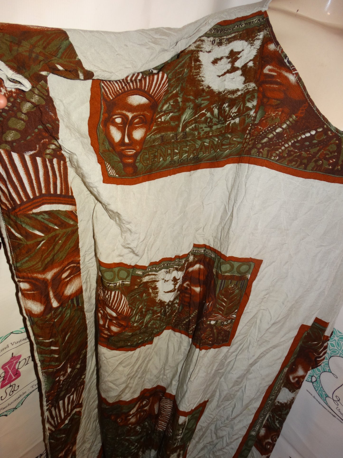 Vintage Step N Style Grey/Brown Dress Size 2x