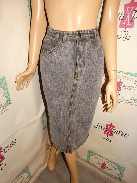 Vintage Jordache Gray Acid Wash Skirt Size S