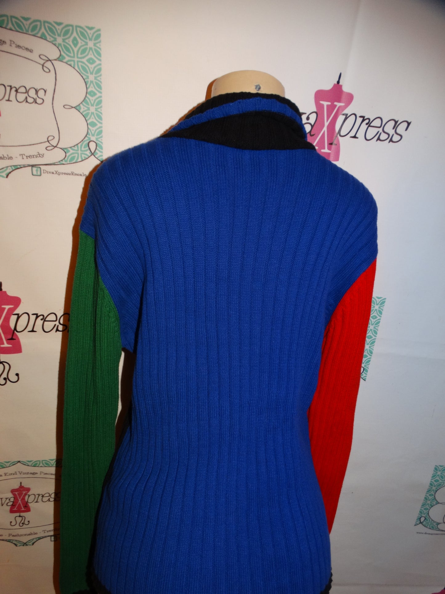 Vintage Tommy Hilfiger Black Colorful Sweater Size L