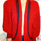 Vintage Side Effects Red Sweater Coat Size L