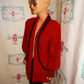 Vintage Side Effects Red Sweater Coat Size L