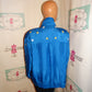 Vintage Murelli Silk Blue Bomber Jacket Size 1x