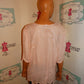 Vintage Lawerene KAzar Pink Sequins Blouse Size XL
