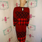 Vintage Units Red/Black Sweater Dress Size 1x