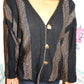 Vintage M&GDesigns Black/Gold Sweater Size L